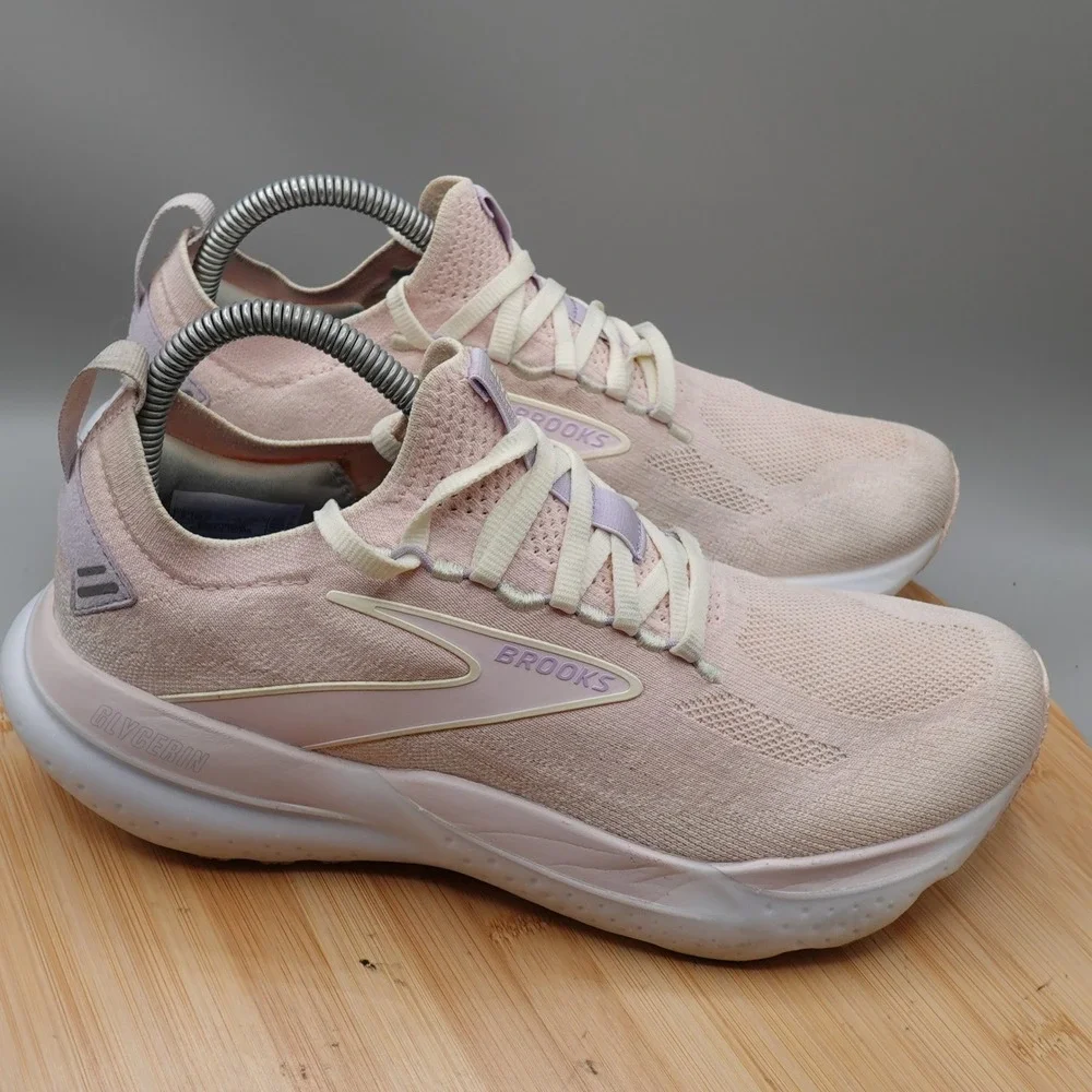 Brooks Shoes Women 9 Pink Glycerin 21 Running Sneakers Road Athletic 1204101B665